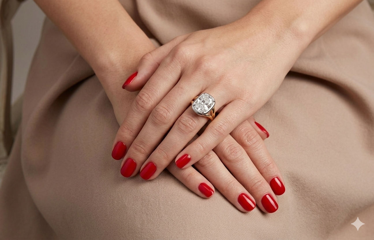 Touche Chunky Ring Cushion Cut