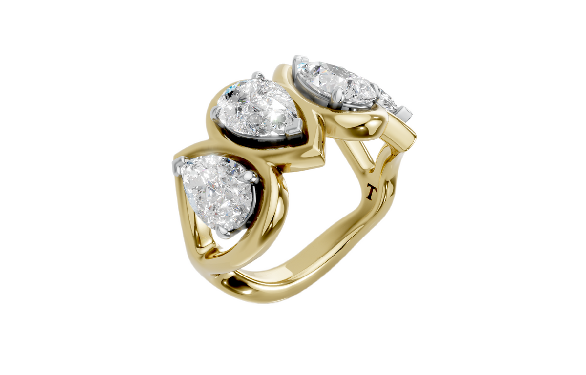 Touche Elysium By Pass Pear Cut Ring