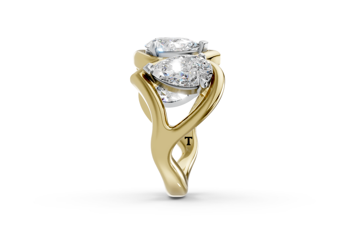 Touche Elysium By Pass Pear Cut Ring