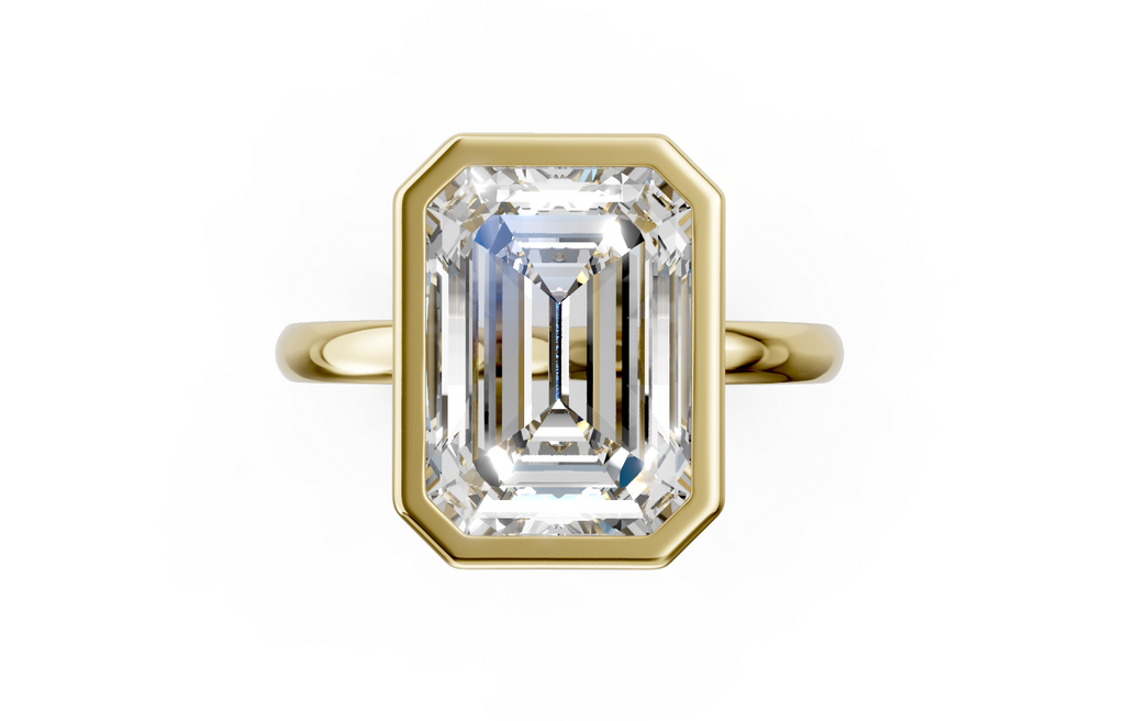 Touche Linear Emerald Bezel Ring