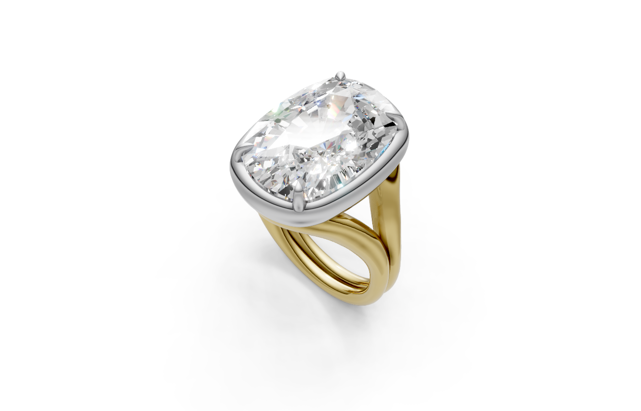 Touche Chunky Ring Cushion Cut