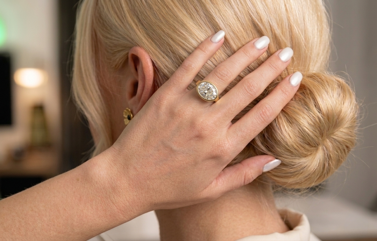 Touche Oval Bezel H Ring
