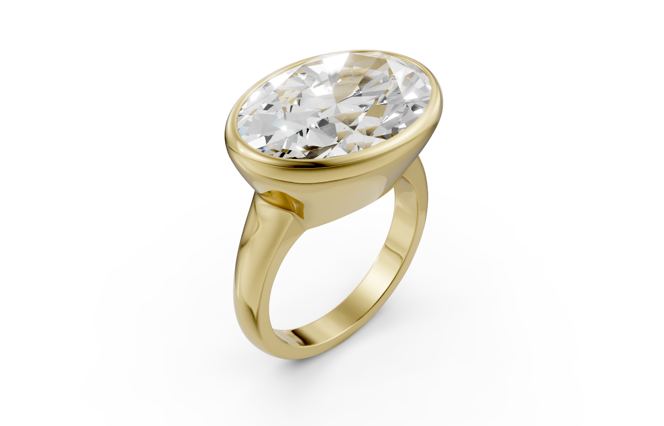 Touche Oval Bezel H Ring