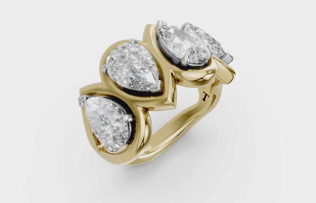 Touche Elysium By Pass Pear Cut Ring